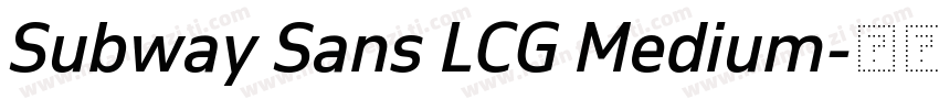 Subway Sans LCG Medium字体转换